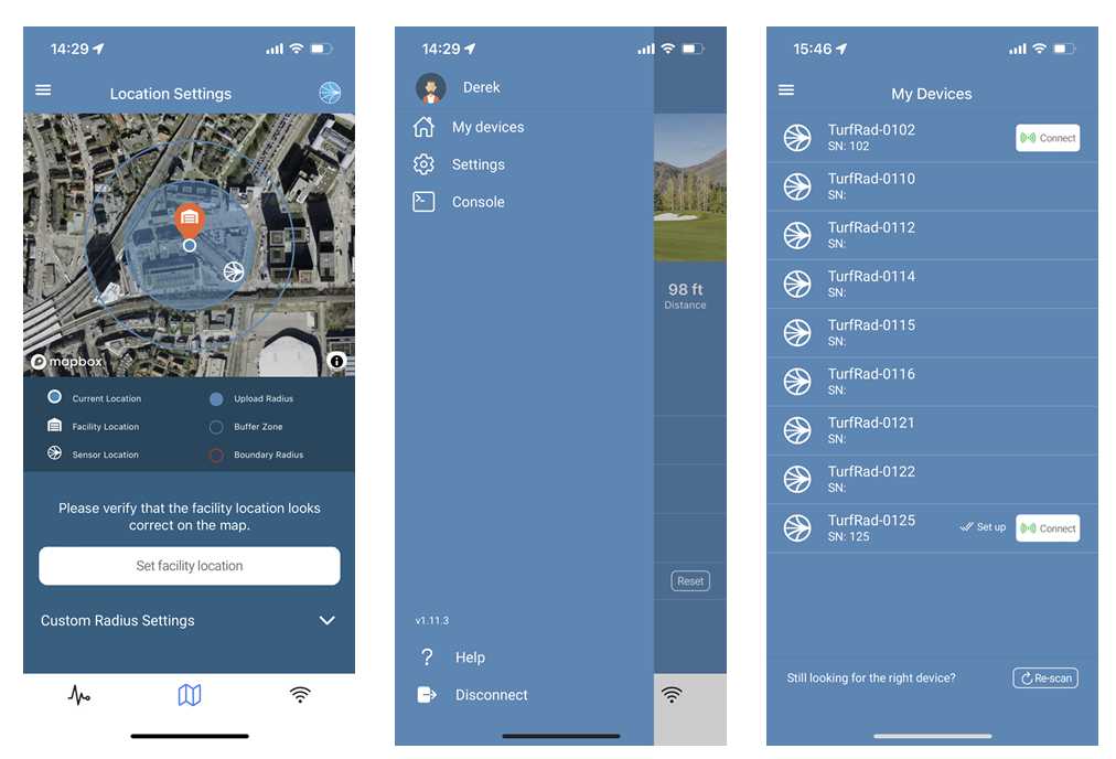 - turfRad App - Full Sensor Configuration Guide
